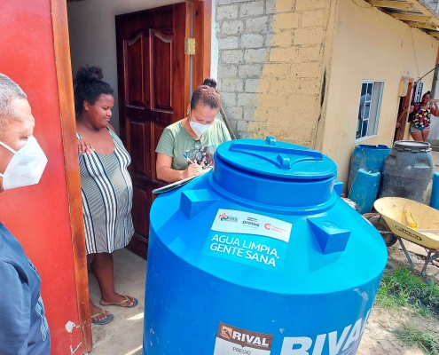 Ecuador Esmeraldas Emergency Covid distribution of tanks